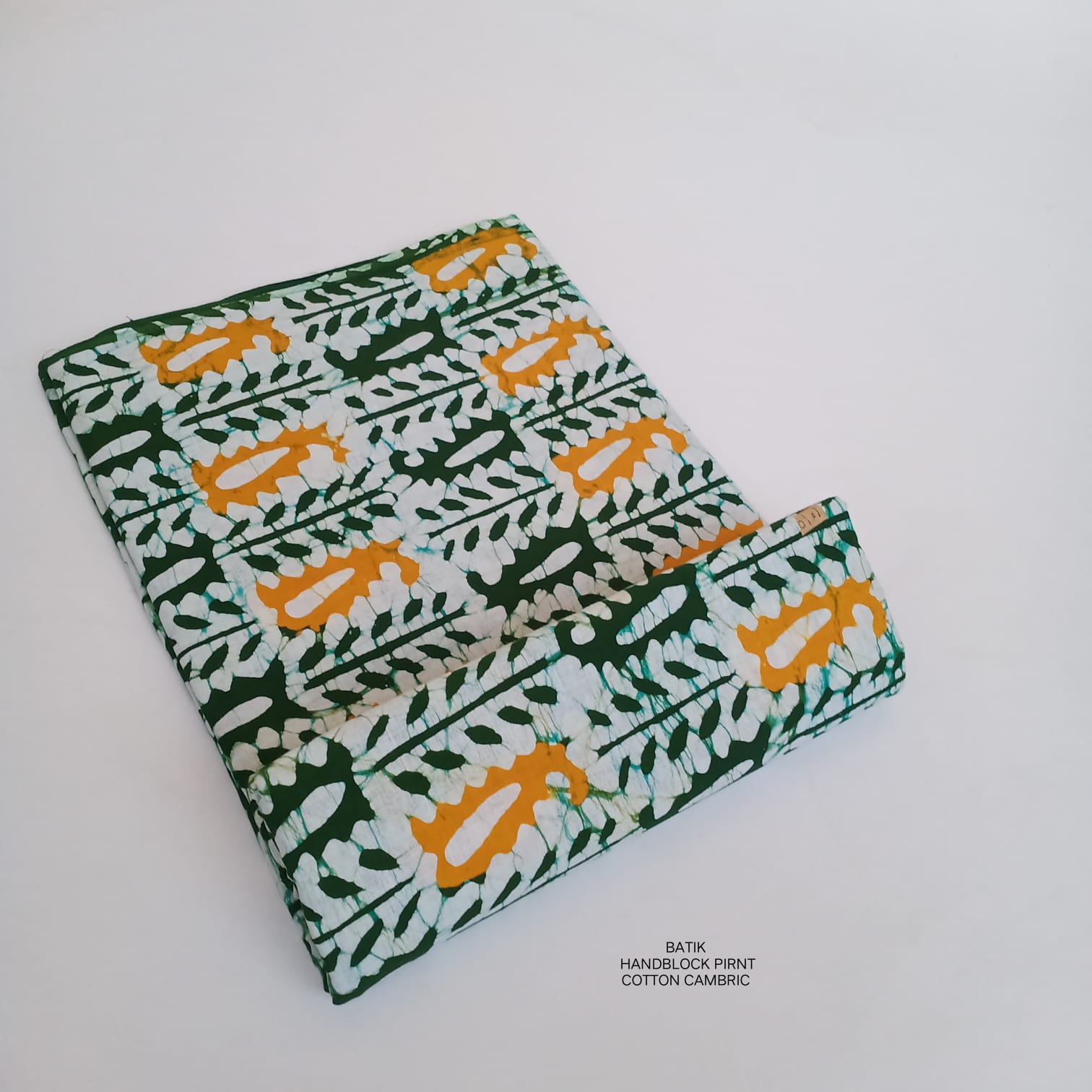 Pure cotton batik fabric wholesale in green, handcrafted batik print fabric for boutique, designer & bulk buyers – Fabtexs